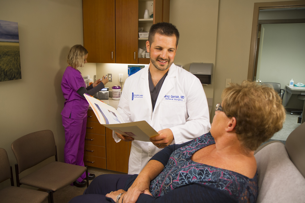 Gerrish with woman patient